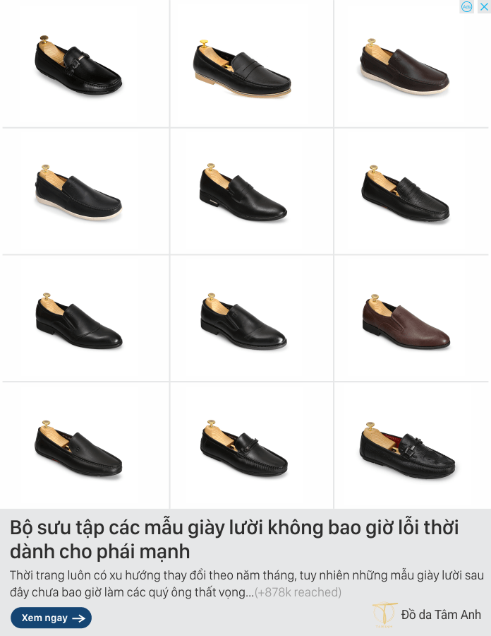 8 mẫu giày lười da nam (giày mọi ) đẹp hàng hiệu mới nhất 2024