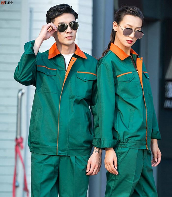 Thiết kế quần áo đồng phục công nhân xây dựng xanh cổ vịt lạ mắt (Ảnh: Internet)      Đồng phục Anmac Việt Nam